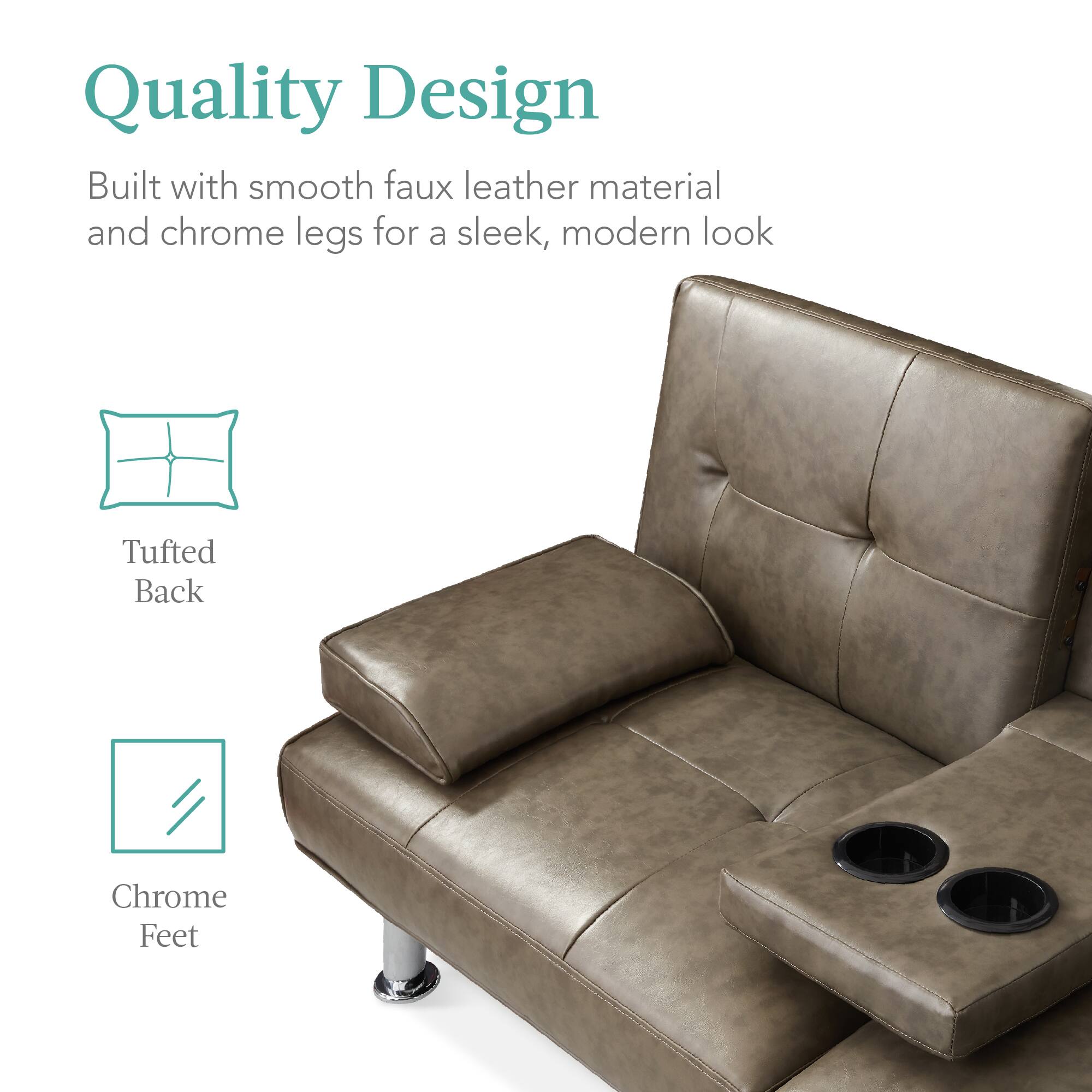 Quality Design

Built with smooth faux leather material and chrome legs for a sleek, modern look

Tufted Back

Chrome Feet