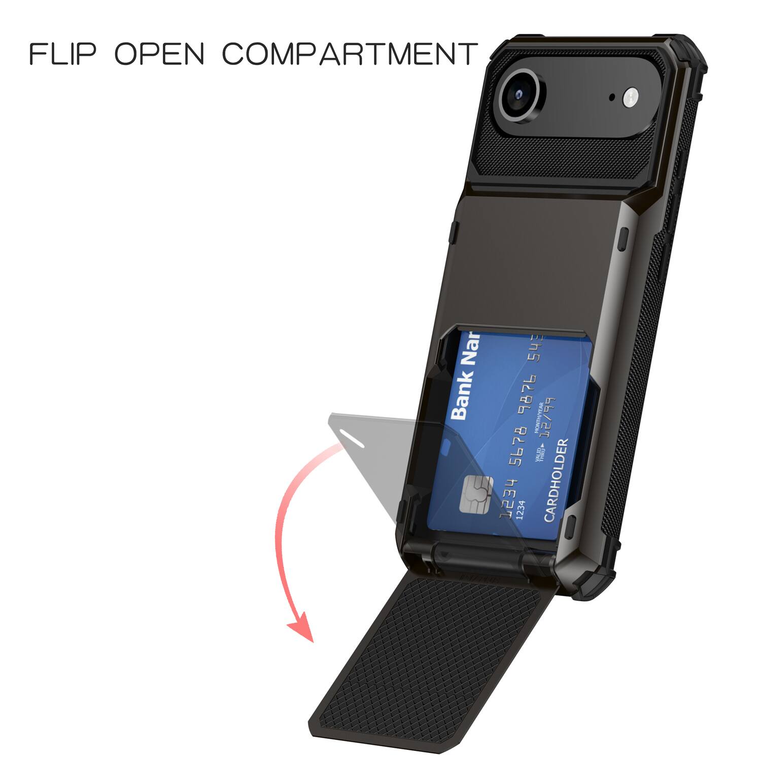FLIP OPEN COMPARTMENT  
Bank Nar  
543 9876 12/99 5678  
hE2t 1234  
CARDHOLDER