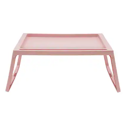 Front. Stock Preferred - 6-Pack Foldable Pink Lap Desks - Pink.