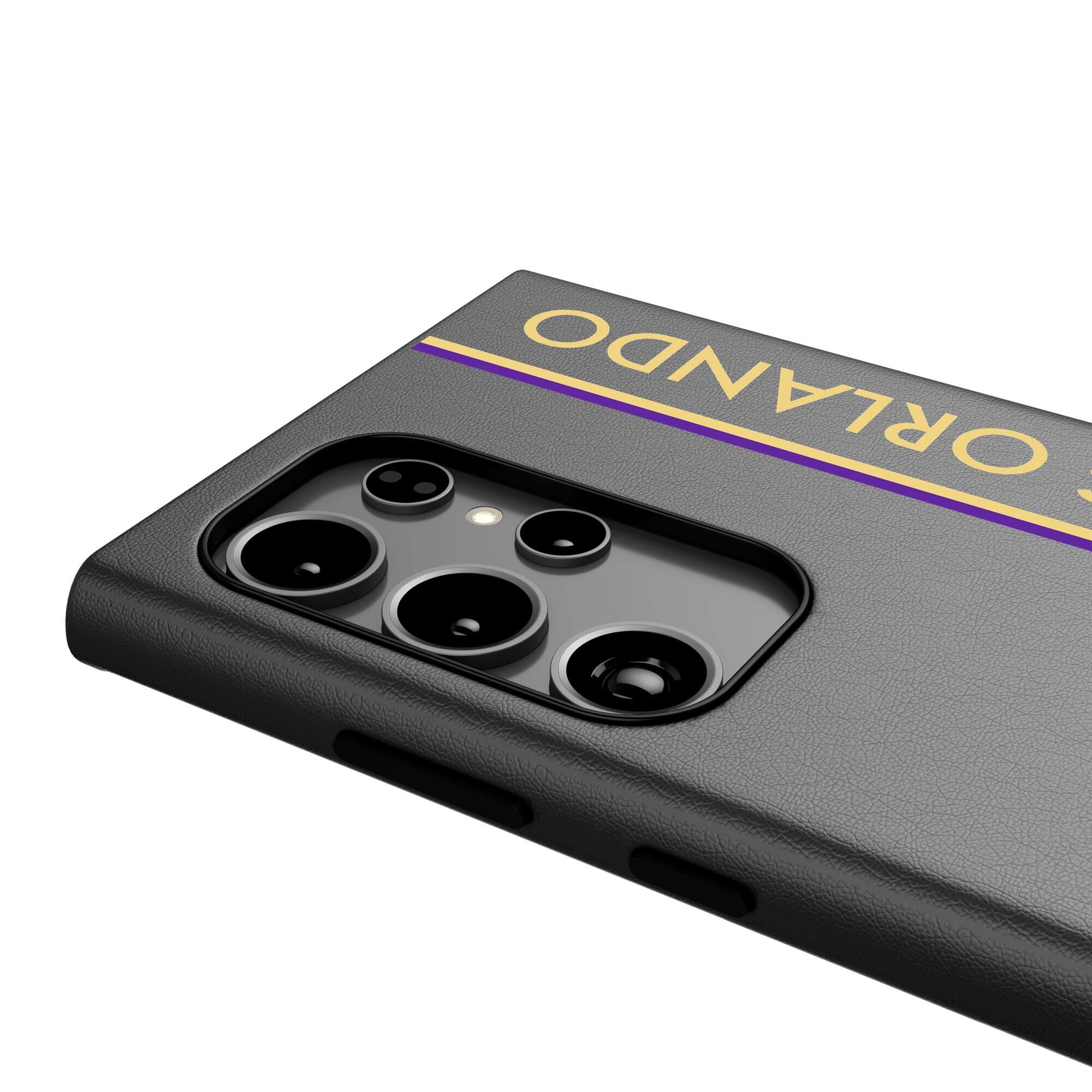 Alt View 3. Keyscaper - Black Orlando City SC Galaxy Magnetic Bump Case - S24 - Black.