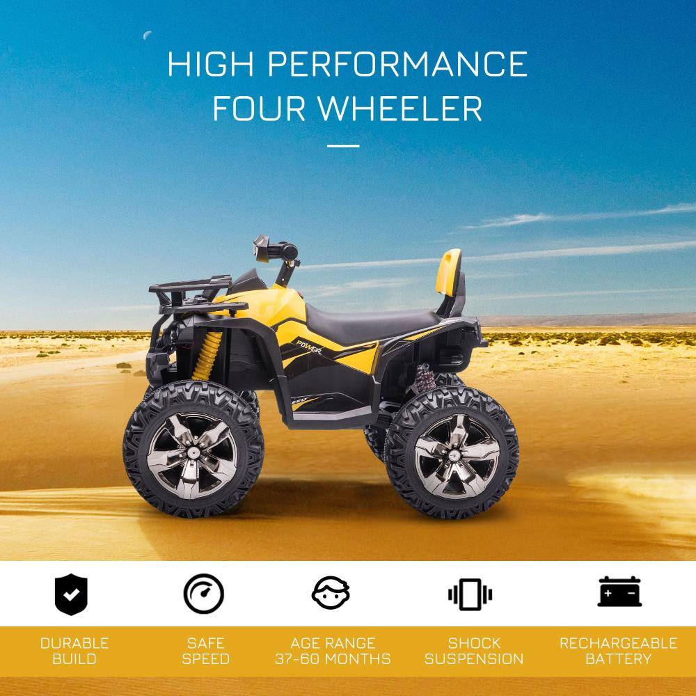 HIGH PERFORMANCE FOUR WHEELER

- DURABLE BUILD
- SAFE SPEED
- AGE RANGE 37-60 MONTHS
- SHOCK SUSPENSION
- RECHARGEABLE BATTERY