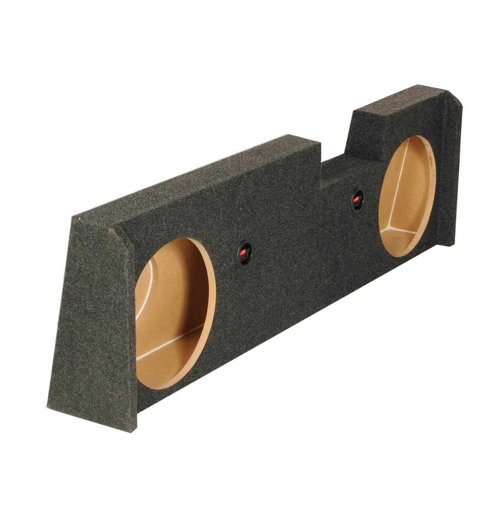 Front. QPower - QPower Dual 12" Sub Box - Chevy Silverado Crew Cab & GMC Sierra Crew Cab 14-18.