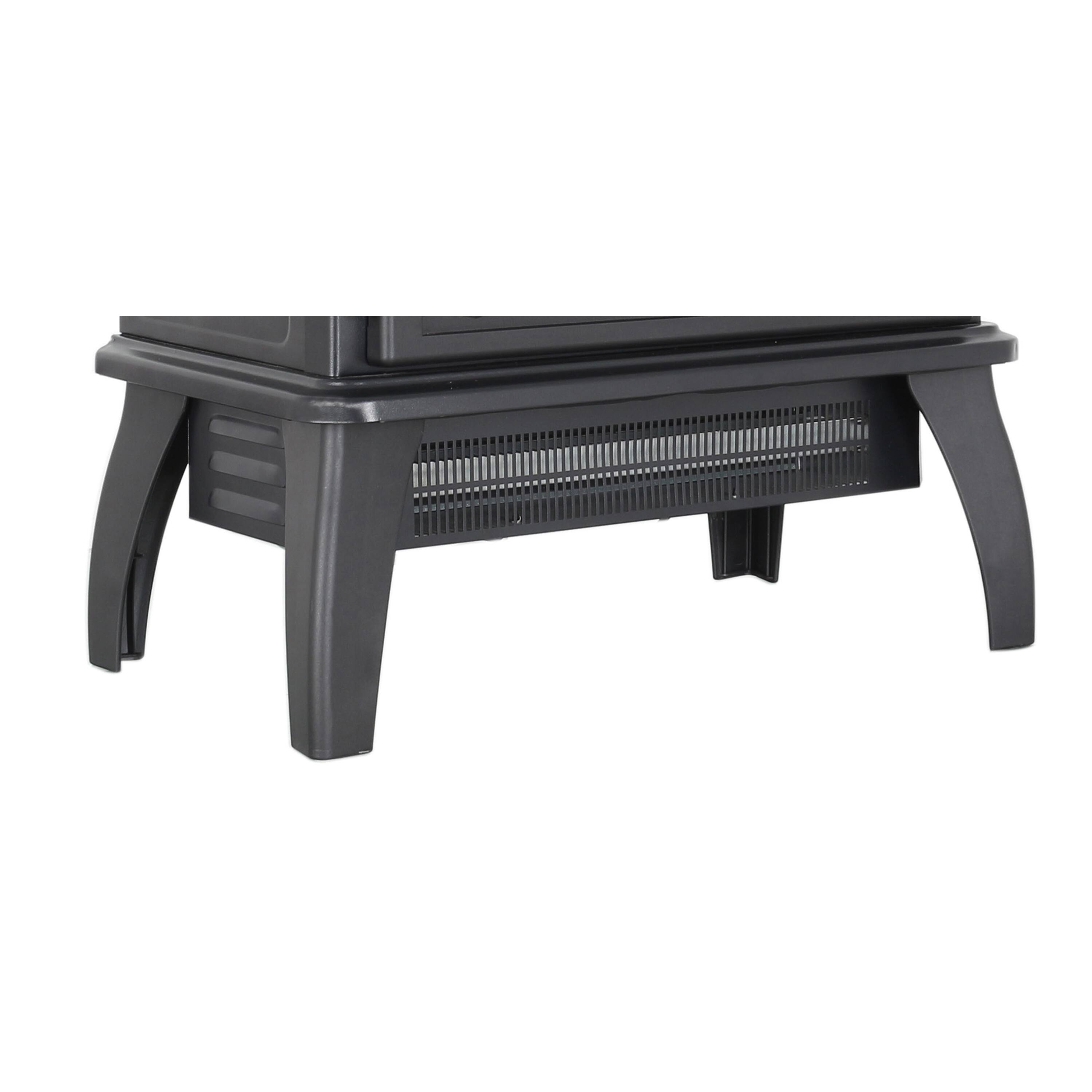 Alt View 8. GOODSILO - 18"" Electric Infrared Quartz Fireplace Stove with Remote - Freestanding Design - Antique Black.