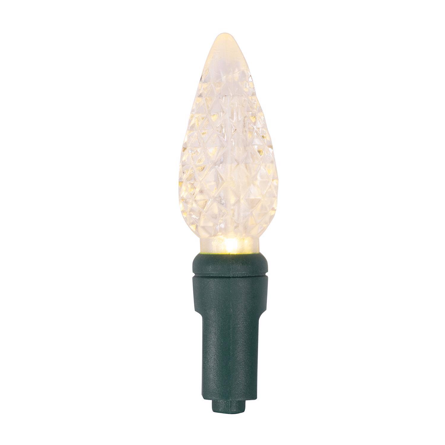 Left. Celebrations - Celebrations Platinum LED C6 Warm White 50 ct String Christmas Lights.