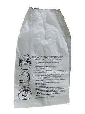 TO REMOVE DISPOSABLE PAPER FILTER BAG

1. Remove the lid and the bag from the appliance.
2. Pull the paper bag out of the appliance.
3. Remove the paper bag from the appliance.

TO INSTALL DISPOSABLE PAPER FILTER BAG

1. Place the new paper filter bag in the appliance.
2. Pull the paper bag out of the appliance.
3. Place the lid back on the appliance.