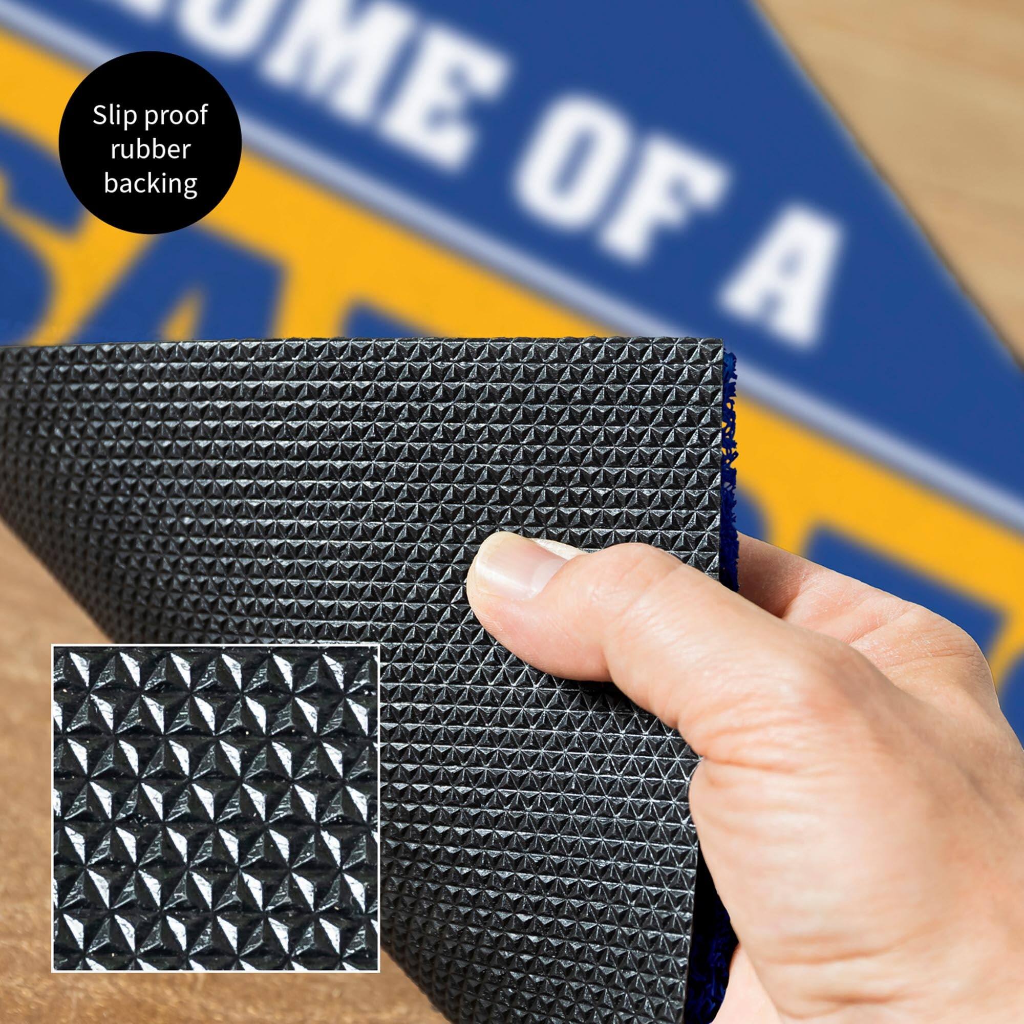 Slip proof rubber backing
