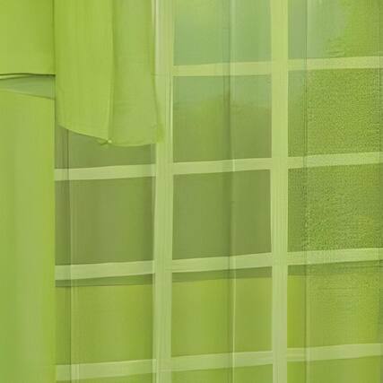 Front. RT Designers Collection - RT Designers Celine Neon Green Sheer Rod Pocket Curtain Panel 60" x 90" - Neon Green.