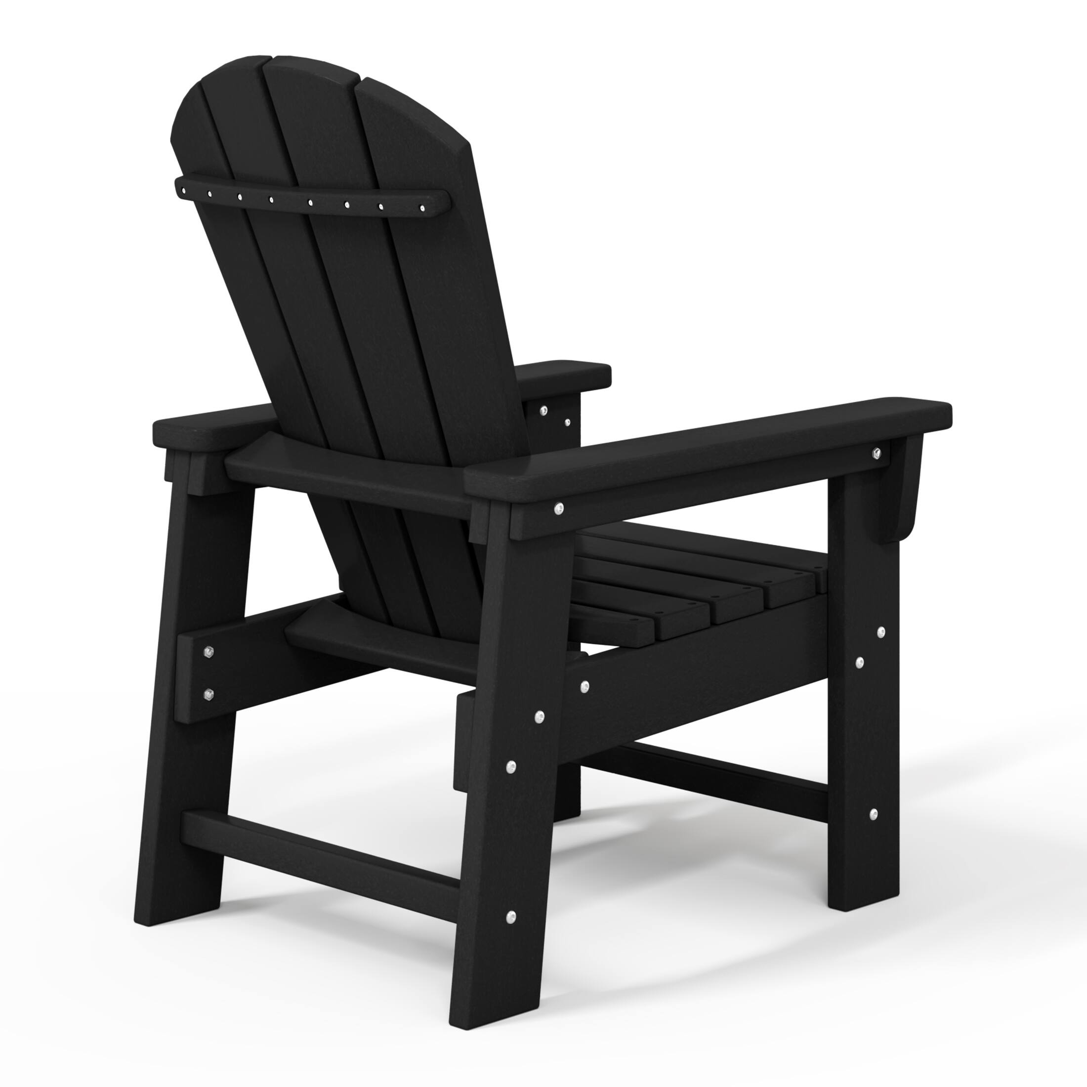Back. WestinTrends - WestinTrends Malibu Kids Outdoor HDPE Adirondack Plastic Patio Chair - Black.
