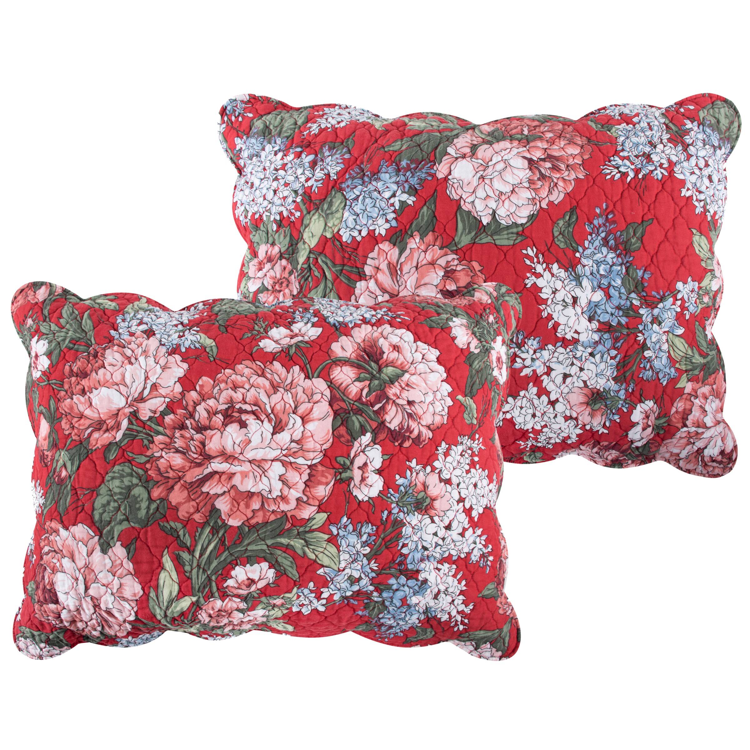 Front. BreeBe - Millie Sham Standard - Garnet.