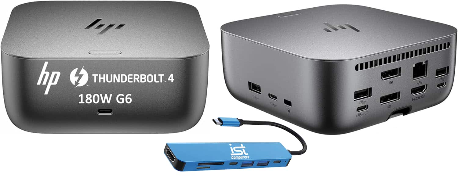 HP - Thunderbolt 4 Ultra 180W G6 Dock - for Desktop PC, Notebook - Charging Capability - Thunderbolt 4 - IST HUB - Gray