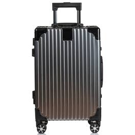 Champs - Elite Aluminum Collection Carry-on Luggage Case - Gray
