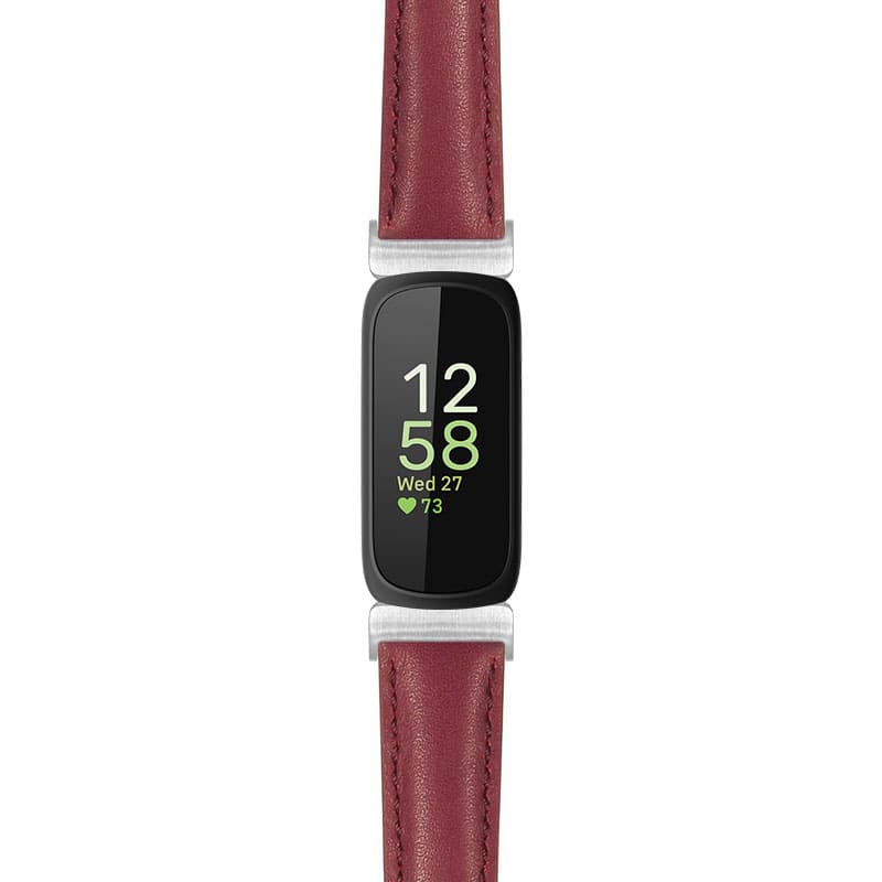 StrapsCo - Everyday Leather Watch Band Strap For Fitbit Inspire 3 (Extra Long) - Purple (Silver Hardware) price history on PriceWatchPro