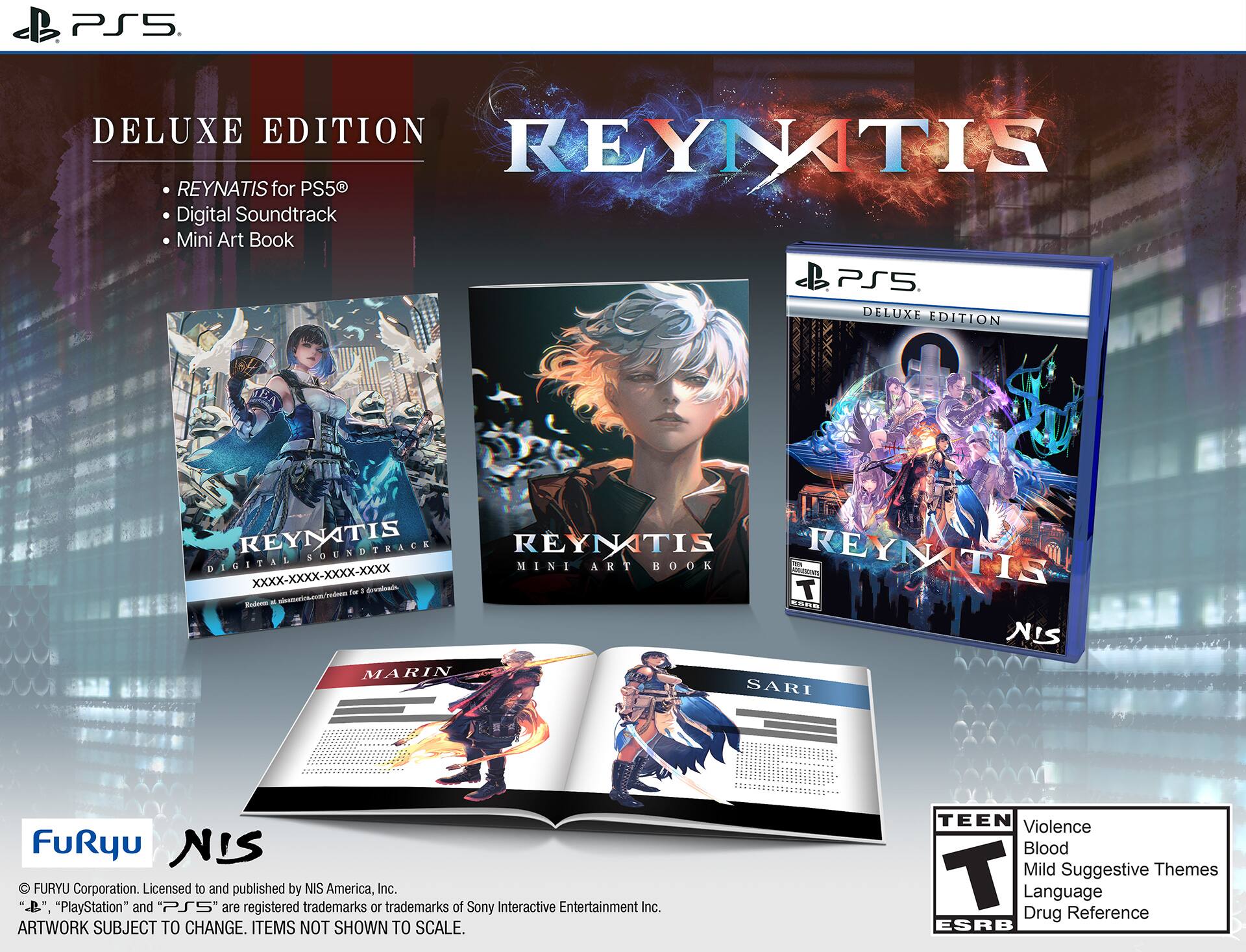 PS5 Deluxe Edition Reynatis for PS5 Digital Soundtrack Mini Art Book.
