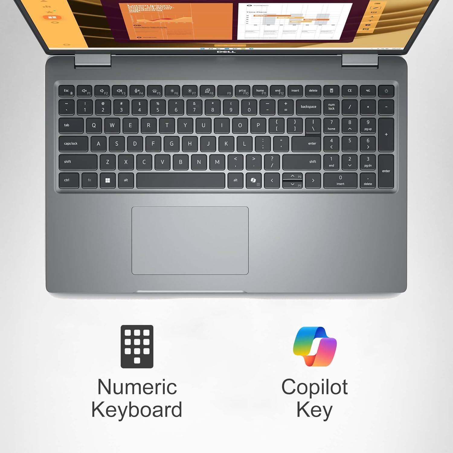 5ESL PT i EM  
: 12 de da TE K t2 18 " m F Some in ane J0 - A C A O - I 1 . 2 . 3 4 a 5 . 5 A 7 8 - 9 I 0 I . - backspace num lock / tab caps bnck Q A W S E D R F I G Y H u J I 0 L P - 1 I I I I / unoar 7 Some 4 e 8 2 5 5 N E > + shift eM o Z x al C V B N M C al V D 1 / e A i P shif > 1 - 0 men 2 V 3 - undar Numeric Keyboard Copilot Key