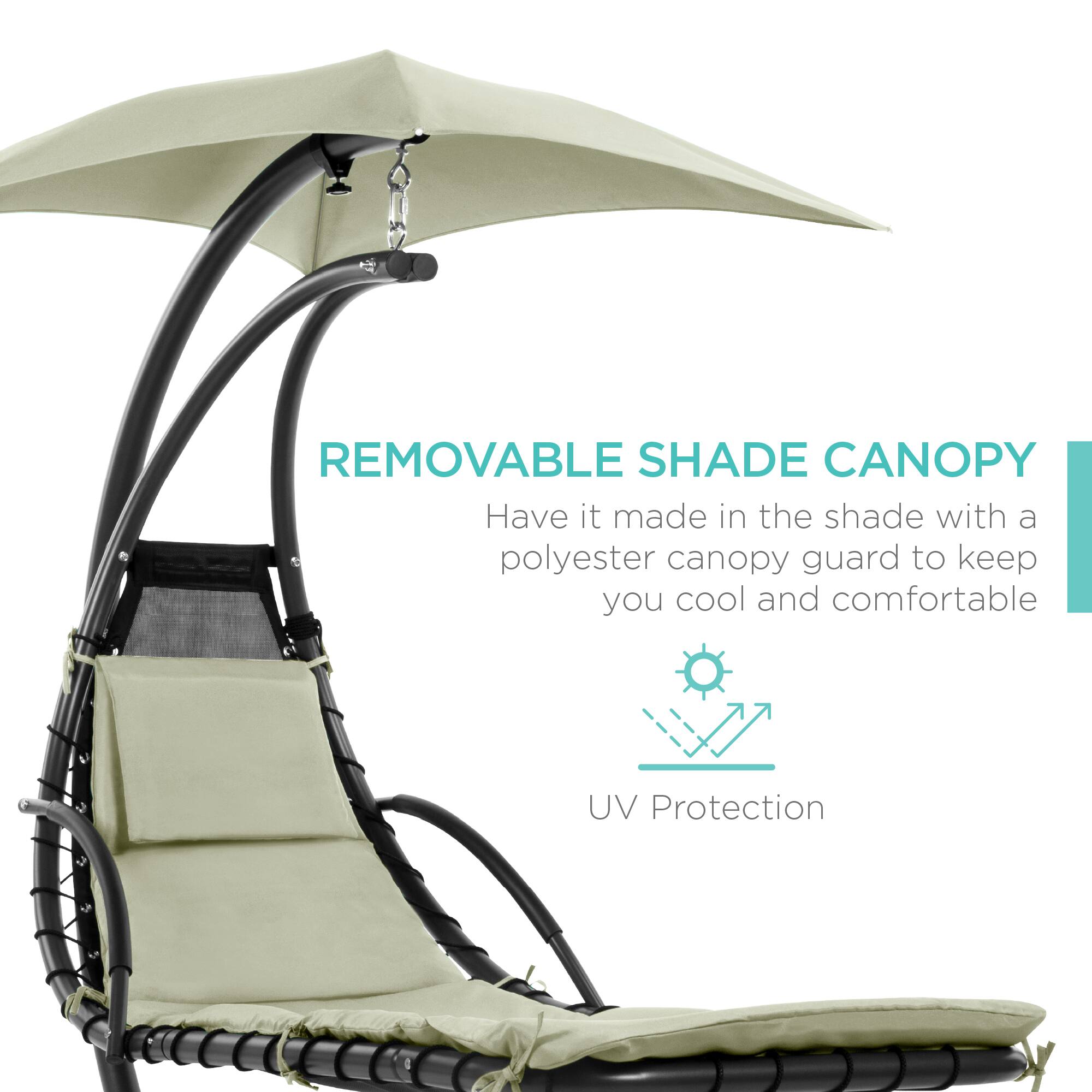 REMOVABLE SHADE CANOPY  
Have it made in the shade with a polyester canopy guard to keep you cool and comfortable  

UV Protection