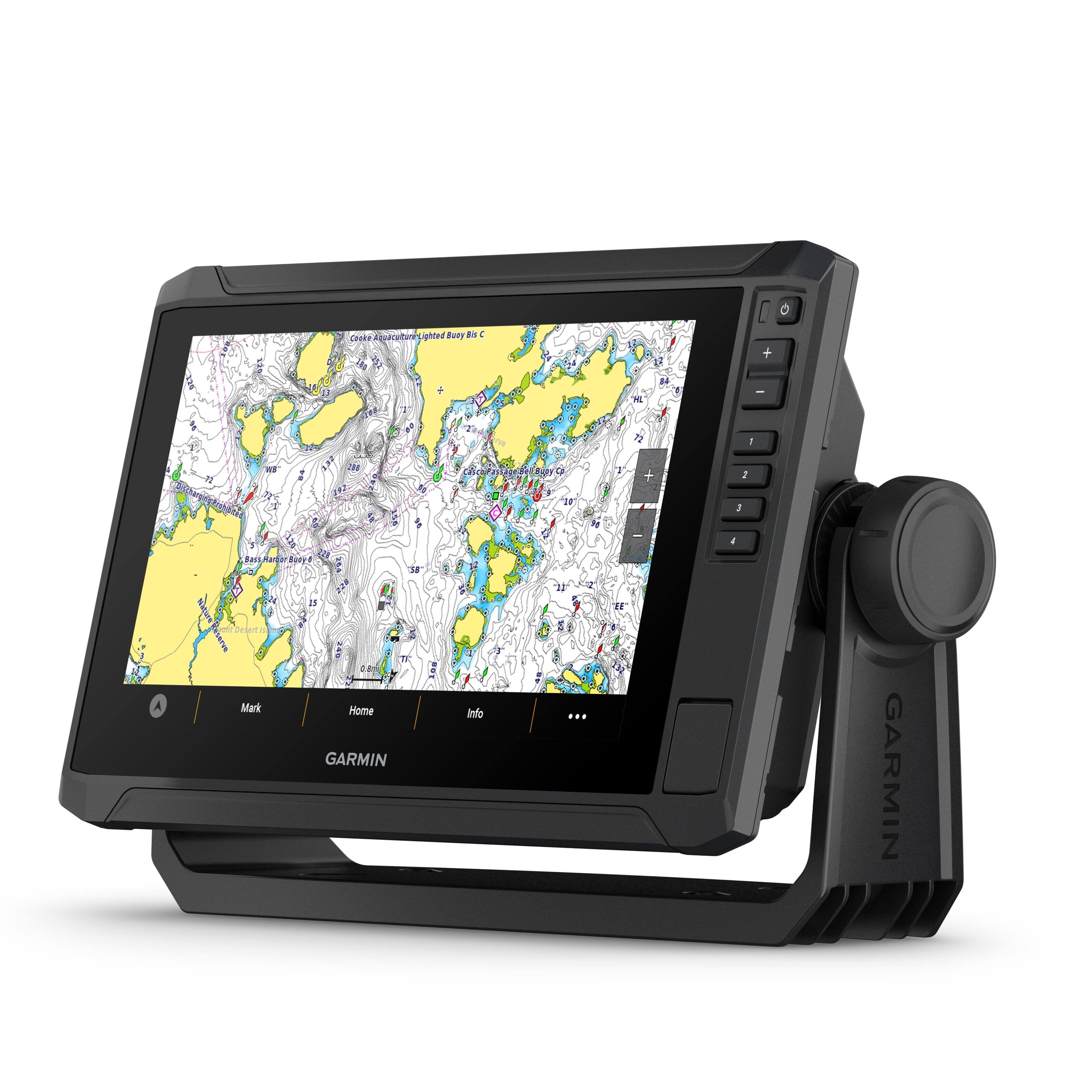 Left. Garmin - ECHOMAP Chartplotter GPS UHD2 94sv with transducer - Black.