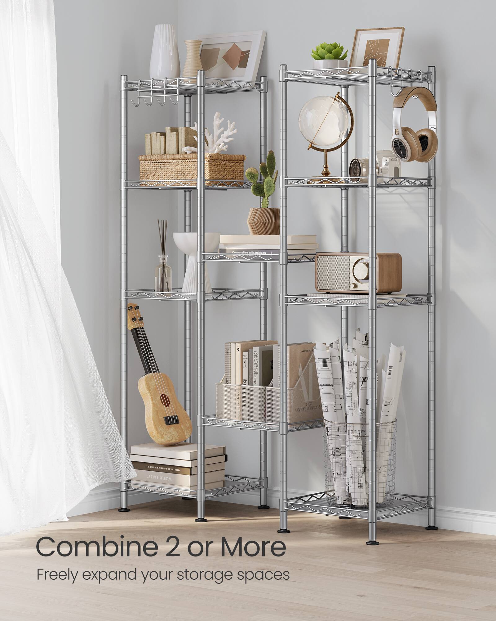 Combine 2 or More  
Freely expand your storage spaces