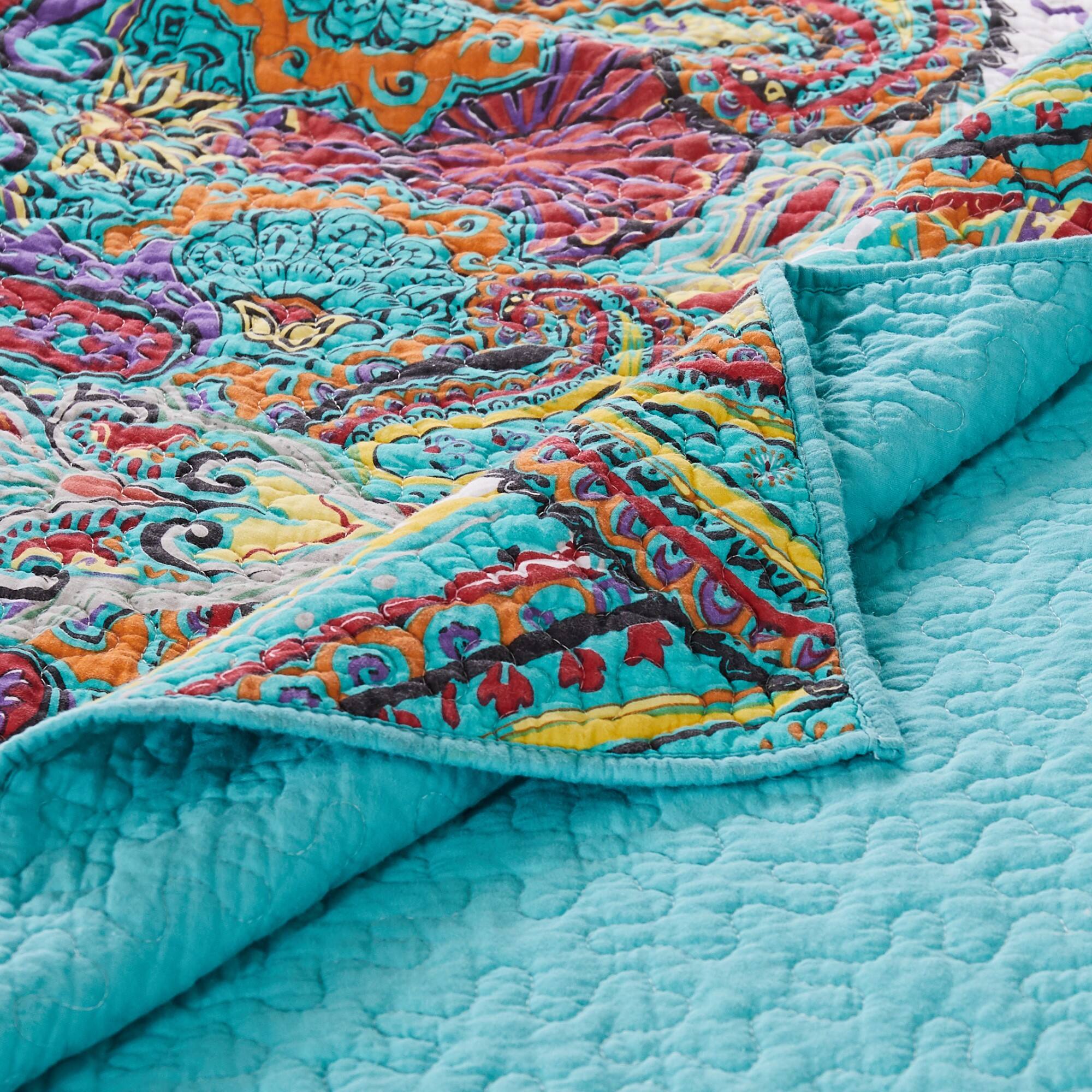 Front. BreeBe - Nirvana Teal Throw - Teal.