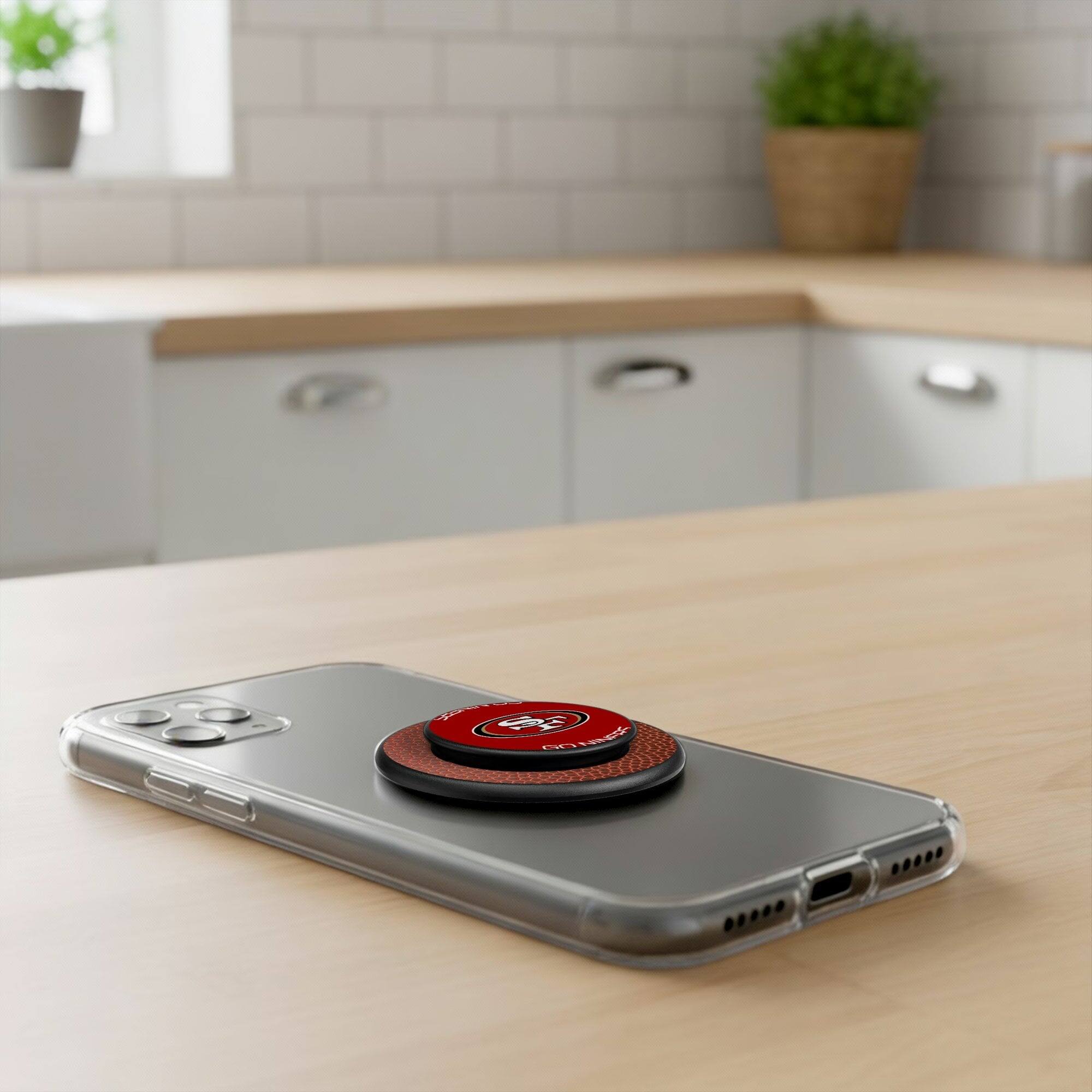 Alt View 3. Keyscaper - San Francisco 49ers Endzone Solid PopSockets Magnetic Phone Grip & Stand - No Size - Black.