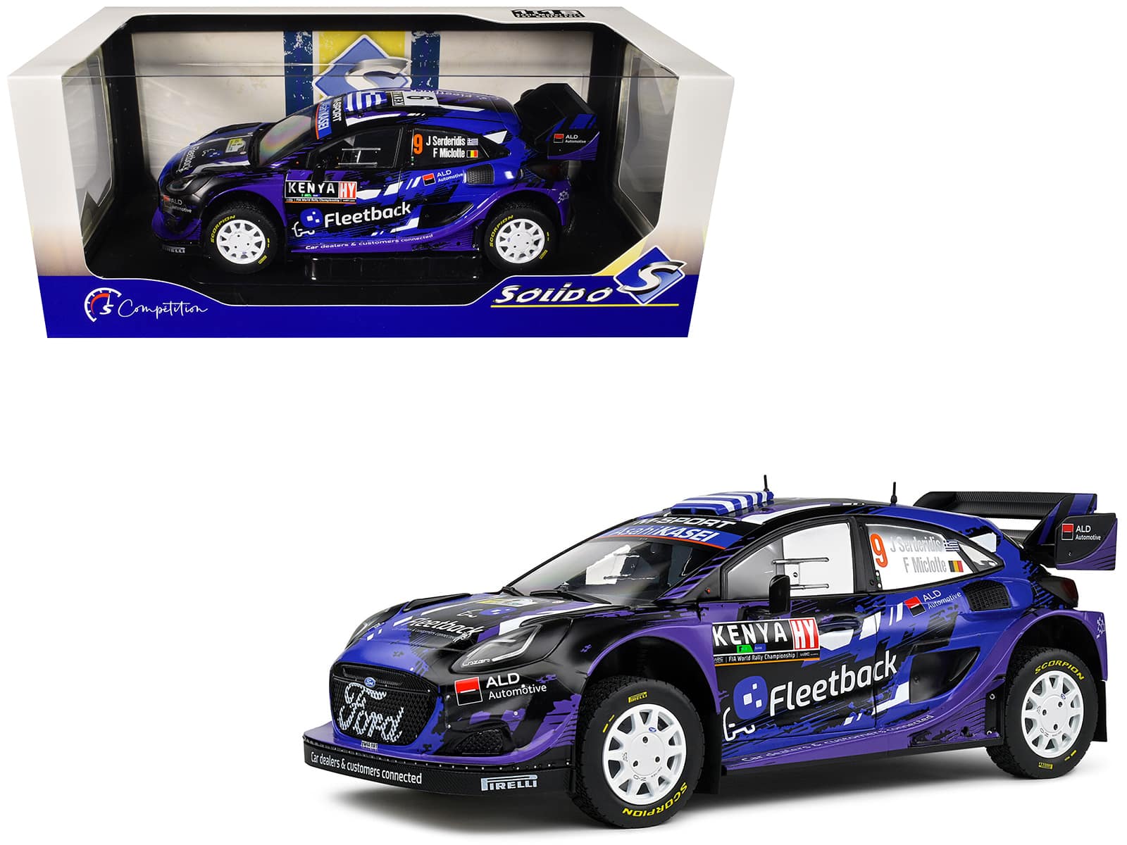 "Ford Puma Rally1 Hybrid #9 ""Safari Rally Kenya"" (2022) ""Competition"" Series 1/18 Diecast Model Car by Solido" price history on PriceWatchPro