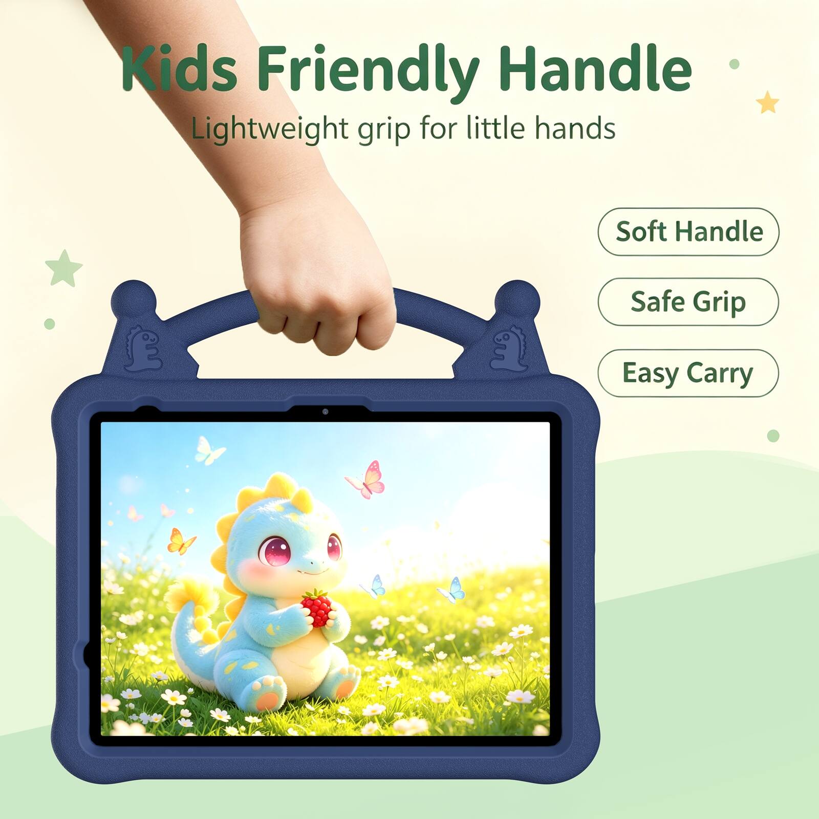 Kids Friendly Handle  
Lightweight grip for little hands  
Soft Handle  
Safe Grip  
Easy Carry