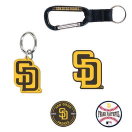 WinCraft - San Diego Padres 5-Pack Key Ring and Fridge Magnet Set - Multicolor