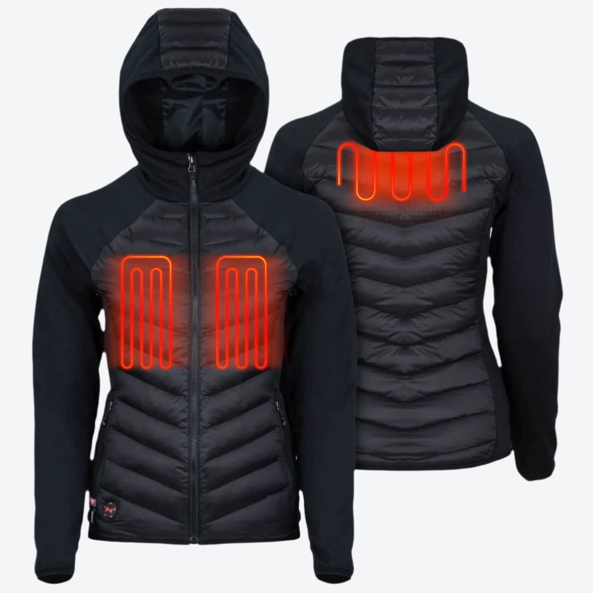 Alt View 1. Mobile Warming - Women's Ventani Hybrid Heated Jacket - Black.