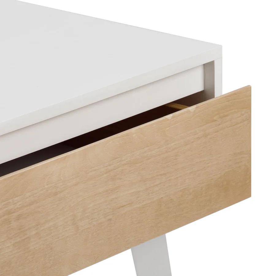 Plank Beam Scandinavian Nightstand With 1 Drawer White Blonde PB210001 plank-beam-scandinavian-nightstand-with-1-drawer-white-blonde-pb210001