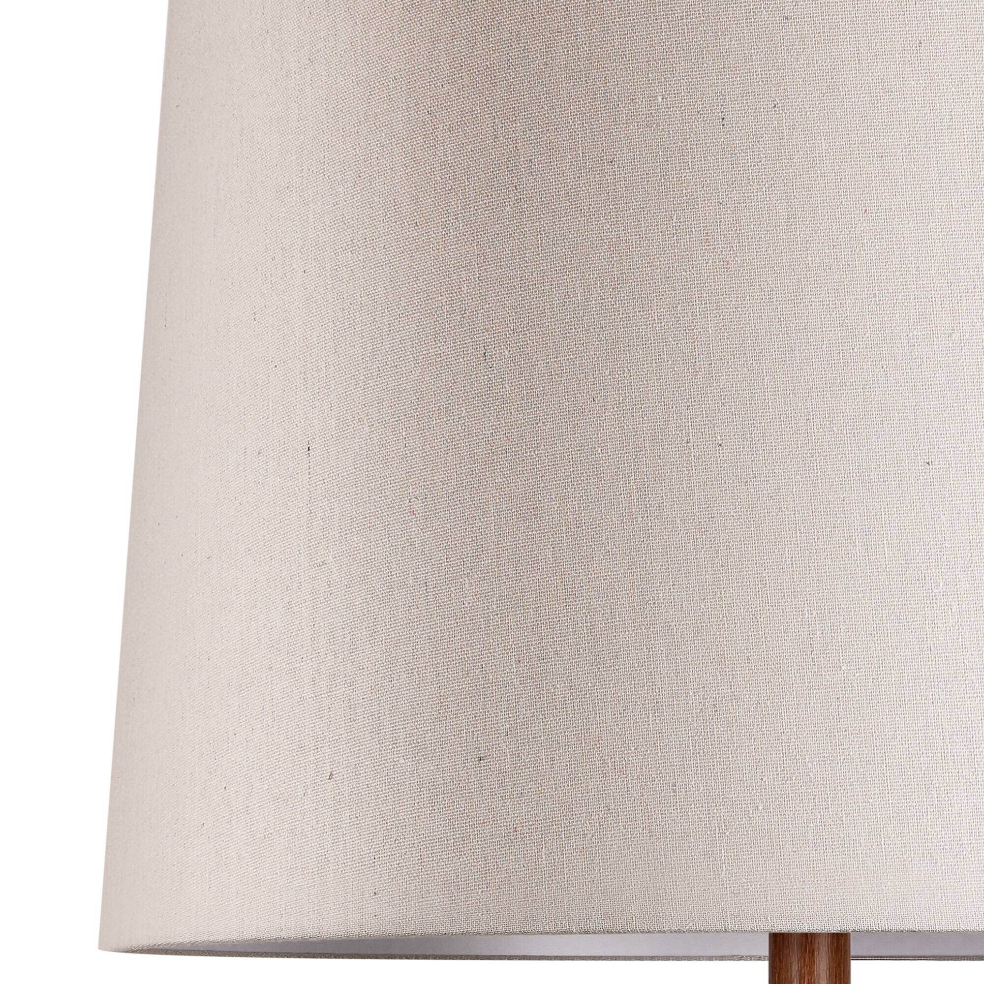 Alt View 2. partphoner - Dark Brown Turned Spindle Wood Table Lamp - Brown.