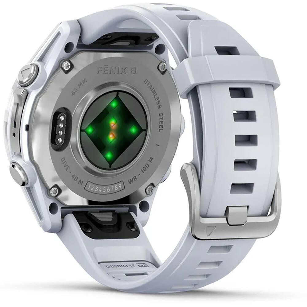 FÉNIX 8  
43 MM  
STAINLESS STEEL  
DIVE 100 M  
WR 100 M  
123456789  
QUICKFIT