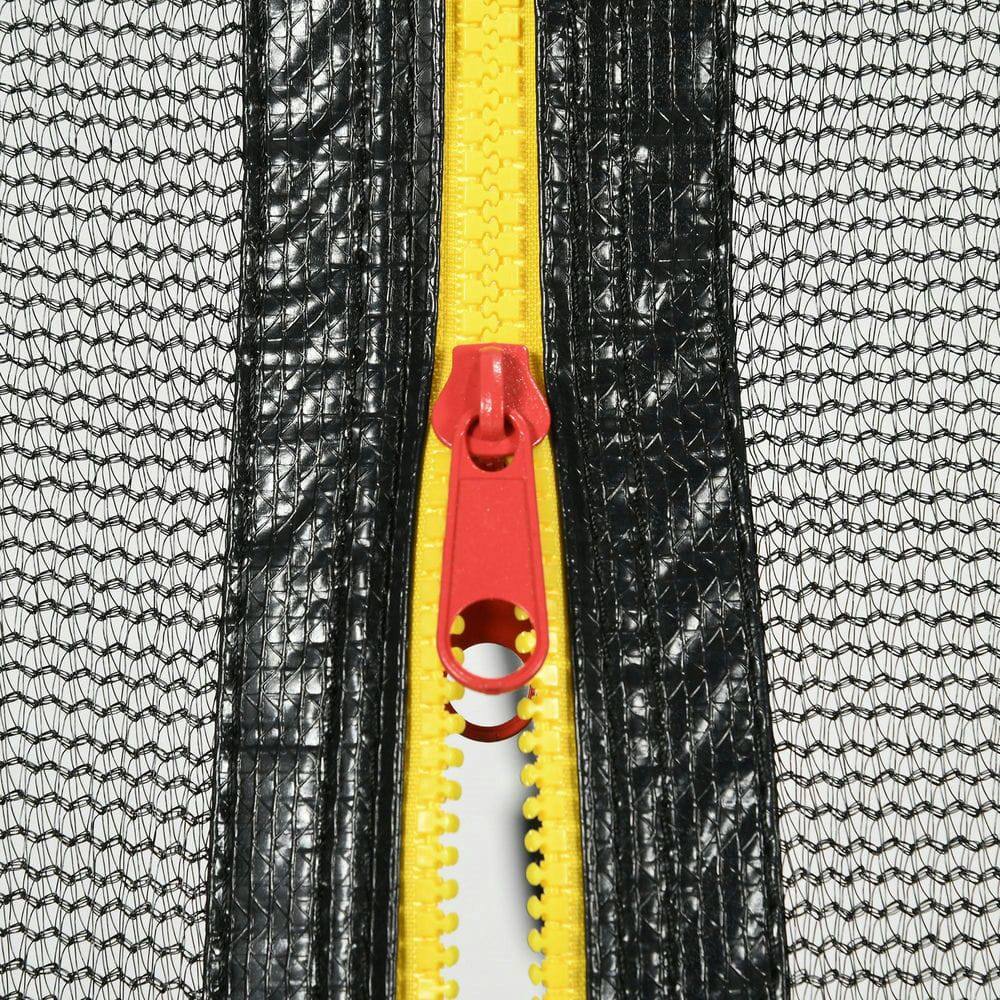 Angle. Resenkos - 5.3-Foot Children's Trampoline with Protective Enclosure Net - Black - Blue.