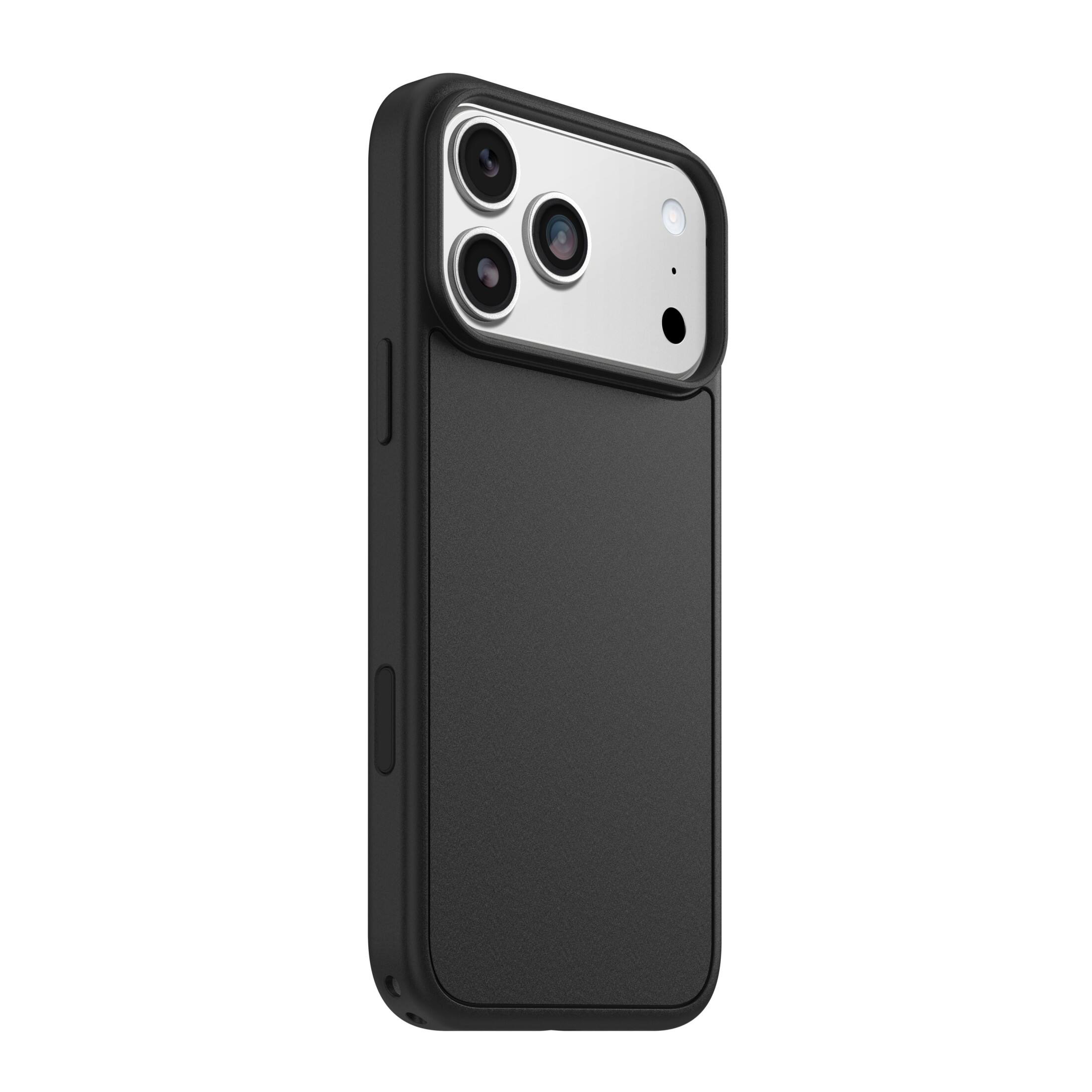 Angle. OtterBox - Symmetry Series Hard Shell for iPhone 17 Pro Max - Black.