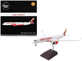 GeminiJets - Airbus A350-900 Commercial Aircraft with Flaps Down Air India (VT-JRH) Gemini 200 Series 1/200 - White with Striped Tail