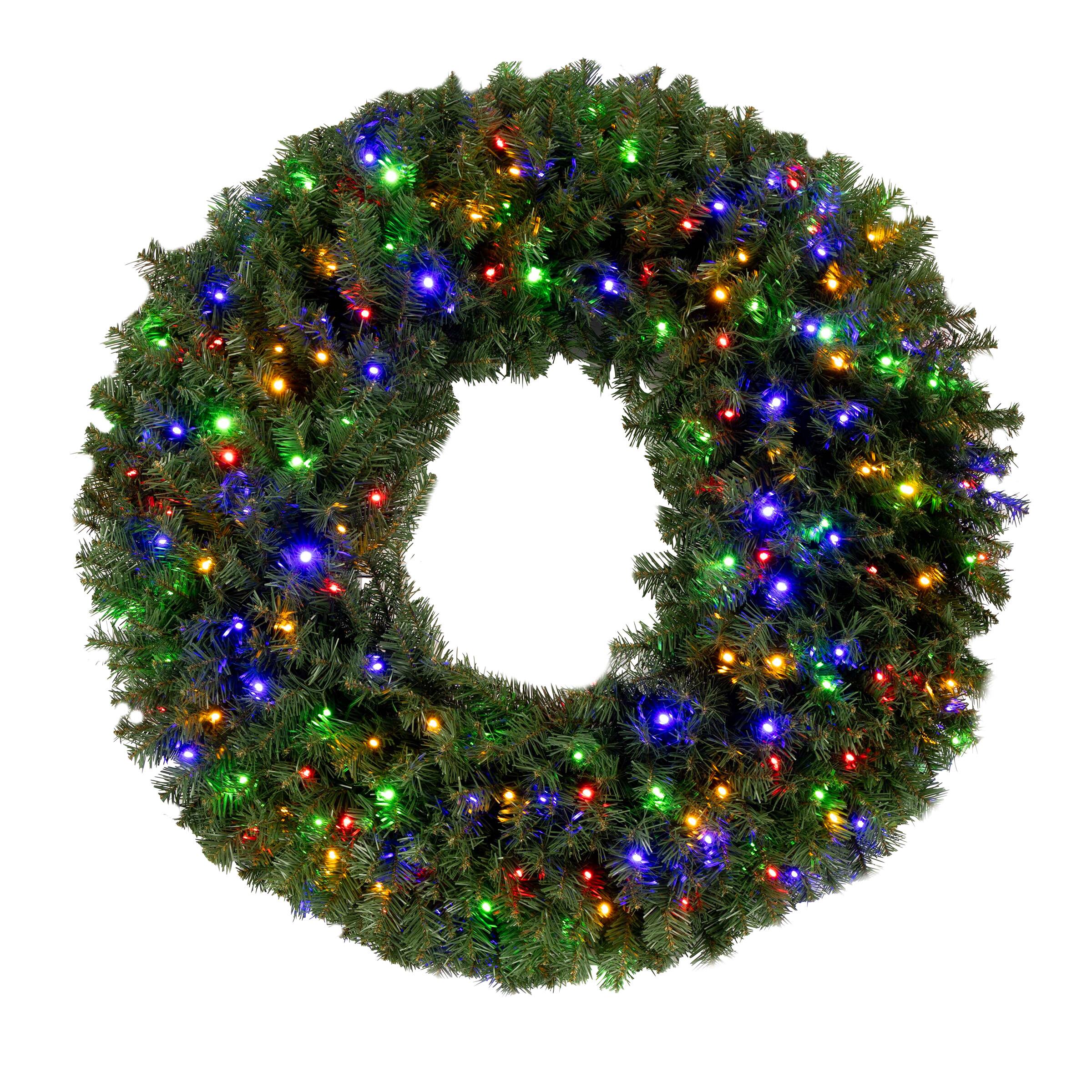 Left. Elf Stor - Artificial Christmas wreath - 48 in - Green.
