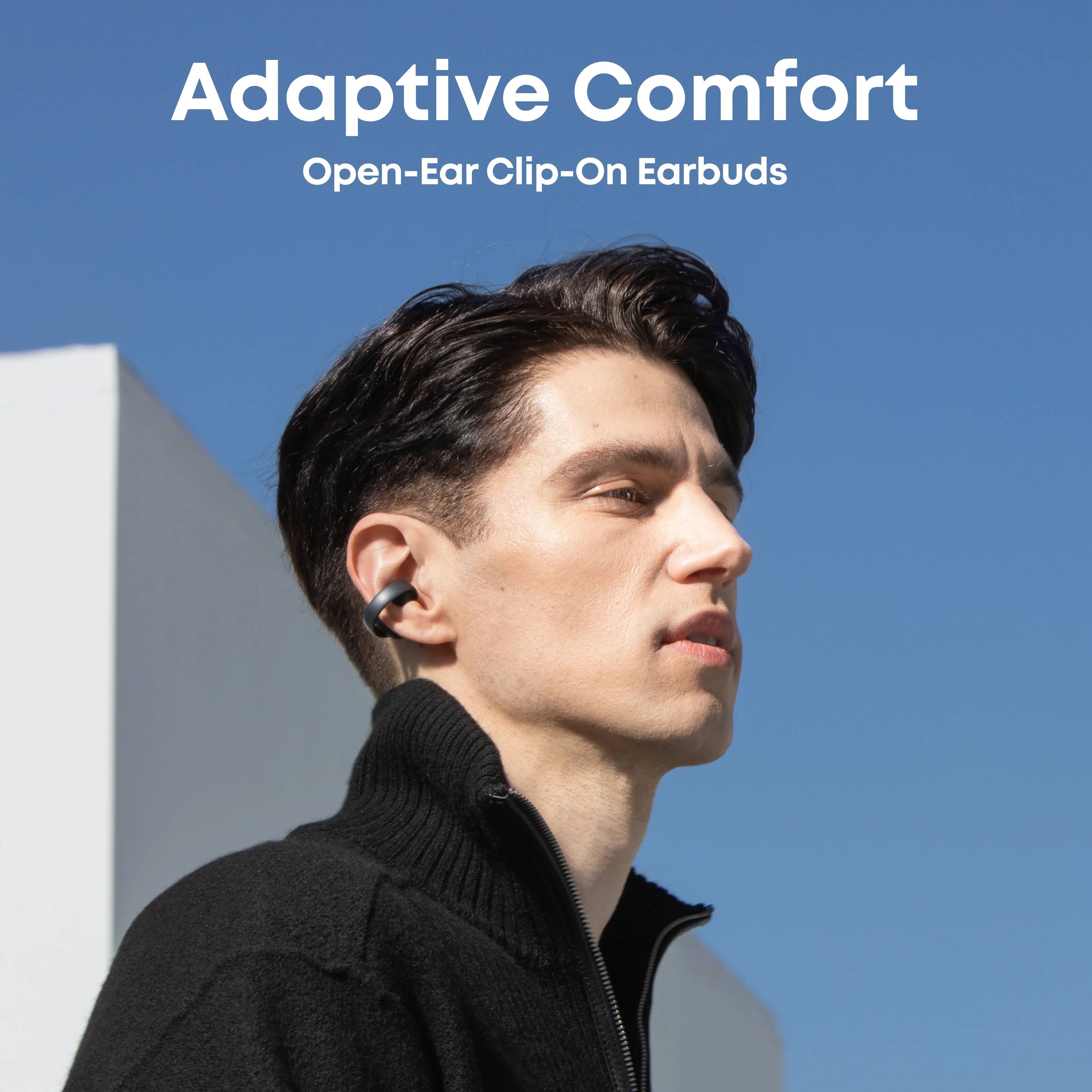 Adaptive Comfort Open-Ear Clip-On Earbuds