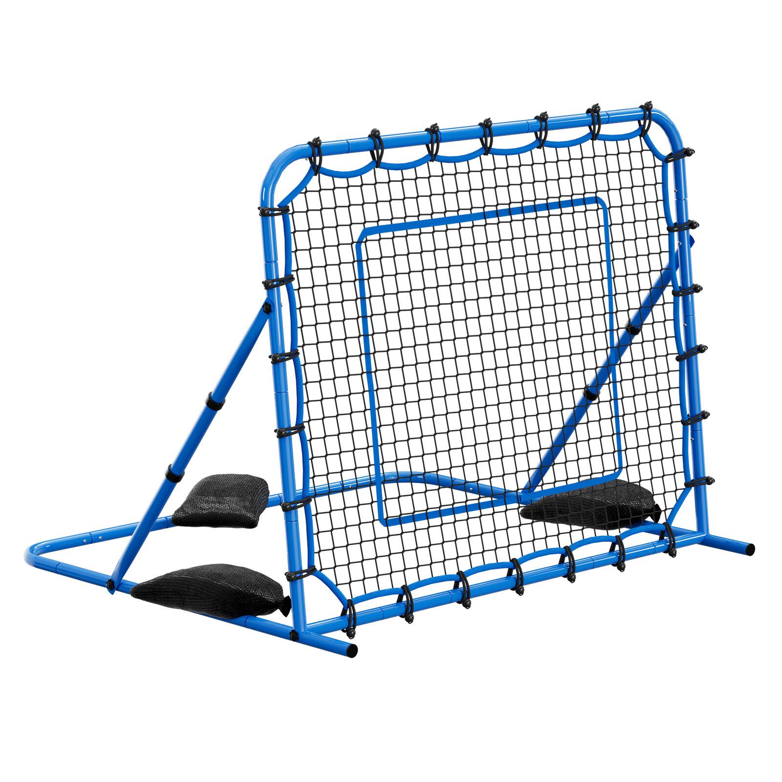 Alt View 5. VEVOR - Soccer Rebounder Net, Quick-Switch Angle Soccer Goal Rebounder for Control, Passing Practice, Heavy-Duty Iron Frame - Blue + Black.