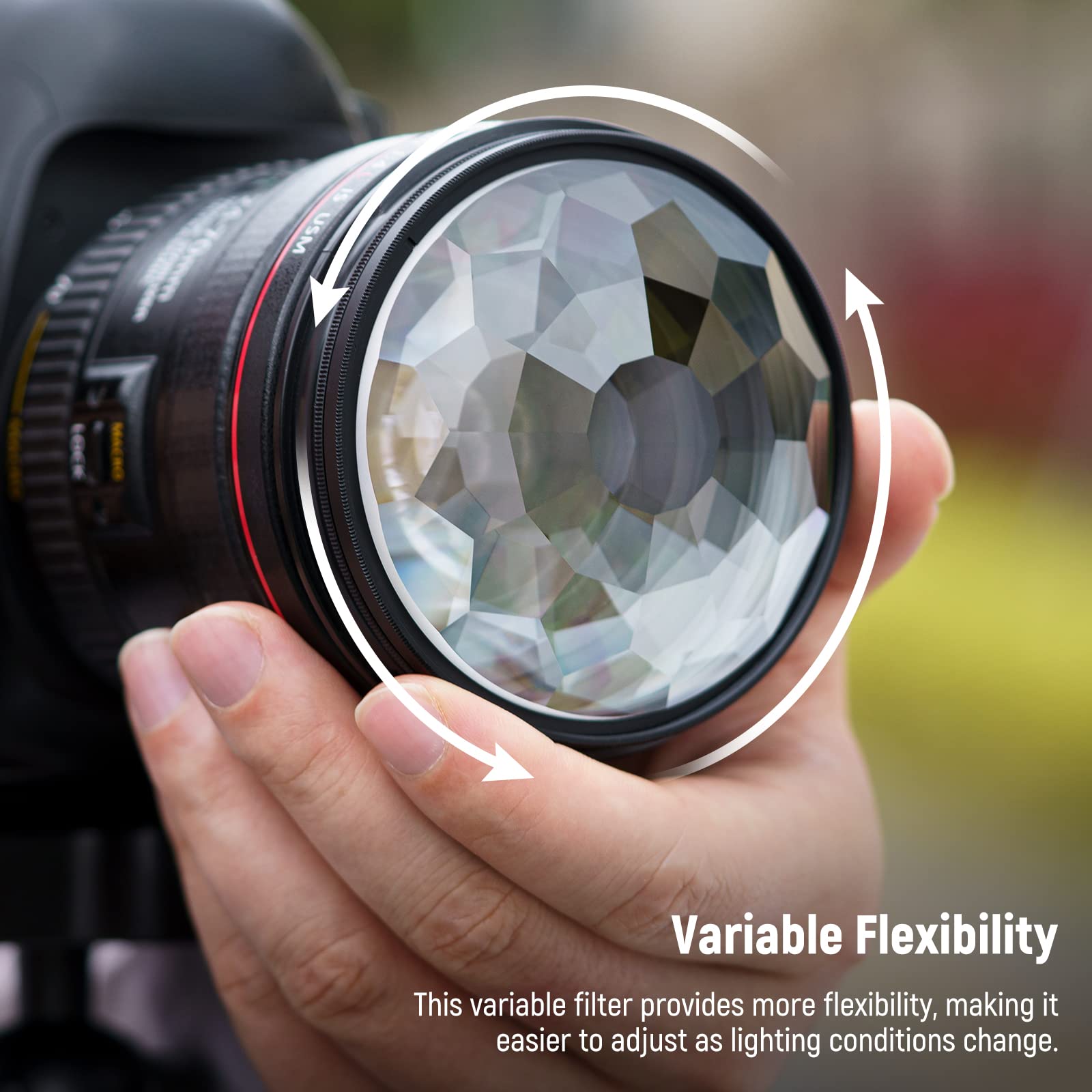 USM Variable Flexibility

This variable filter provides more flexibility, making it easier to adjust as lighting conditions change.