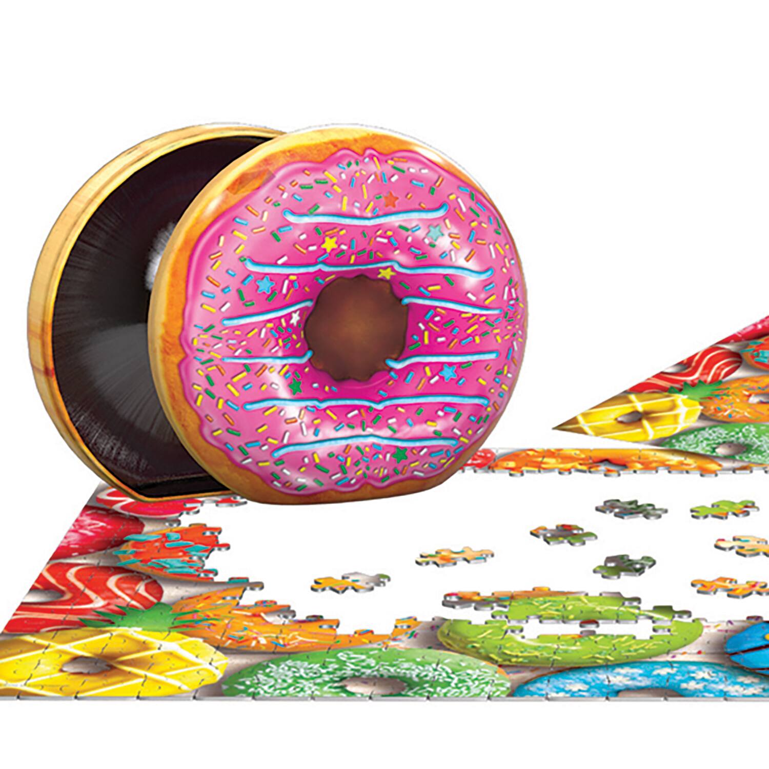 Back. Eurographics - Puzzle Tin: Donut Rainbow - 550 Piece Jigsaw.