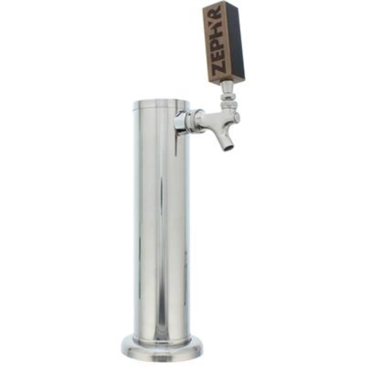 Left. Zephyr - Presrv Kegerator Zephyr Tap Handle for PRKB Kegerators - Walnut.