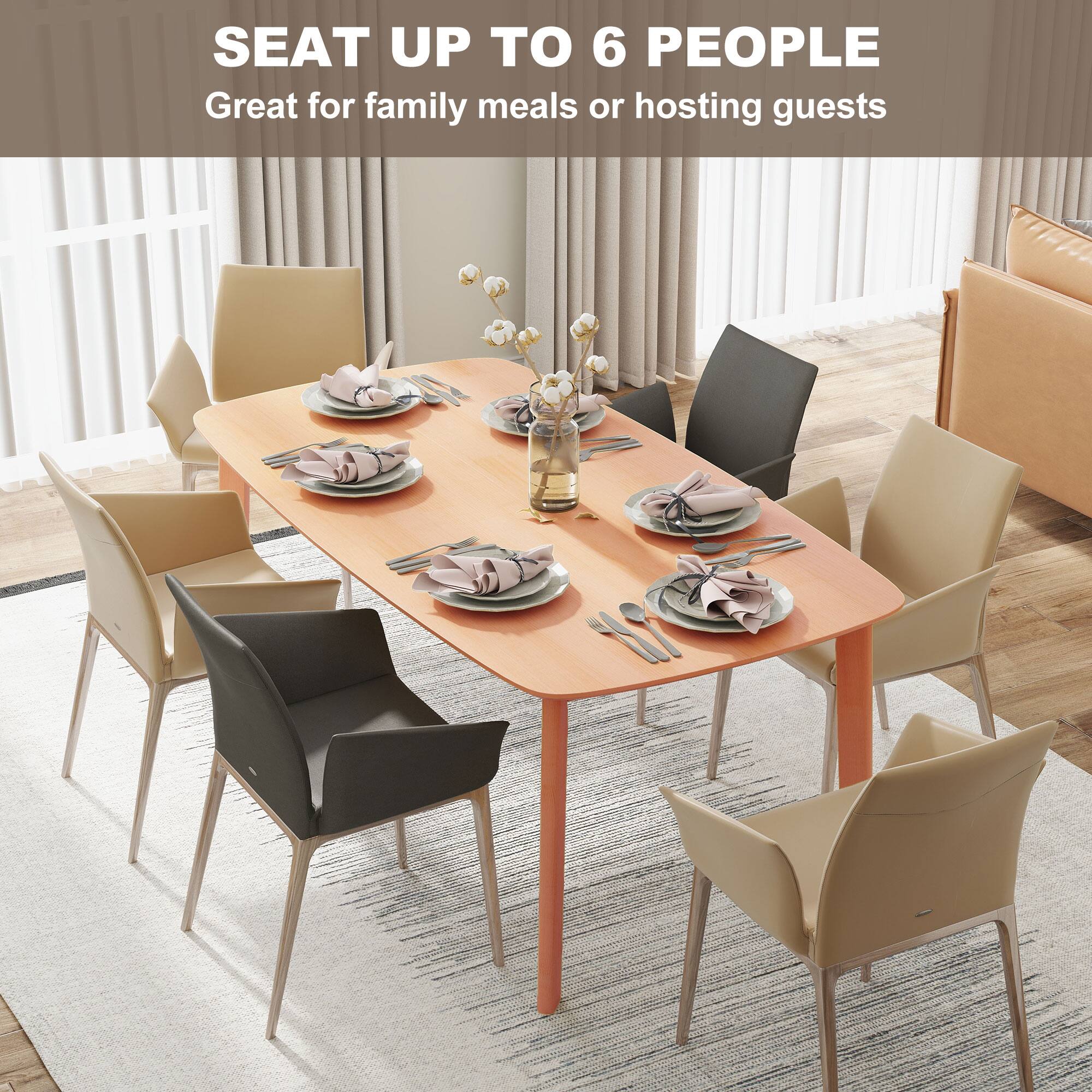 SEAT UP TO 6 PEOPLE  
Great for family meals or hosting guests