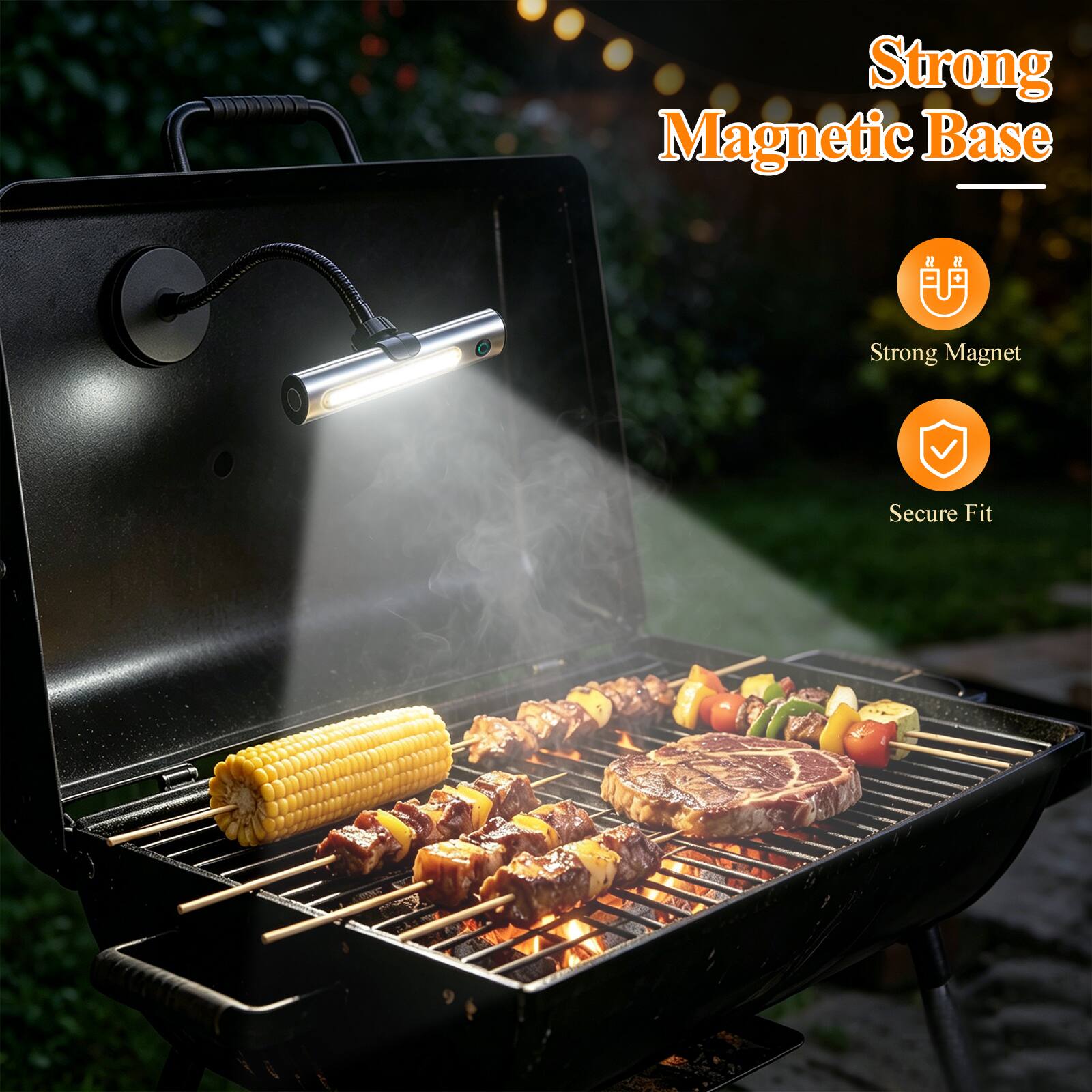 Strong Magnetic Base  
Strong Magnet  
Secure Fit
