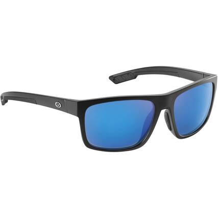 Front. Flying Fisherman - Flying Fisherman Offline Polarized Sunglasses - Matte Black/Smoke Blue Mirror - Matte Black/Smoke Blue Mirror.