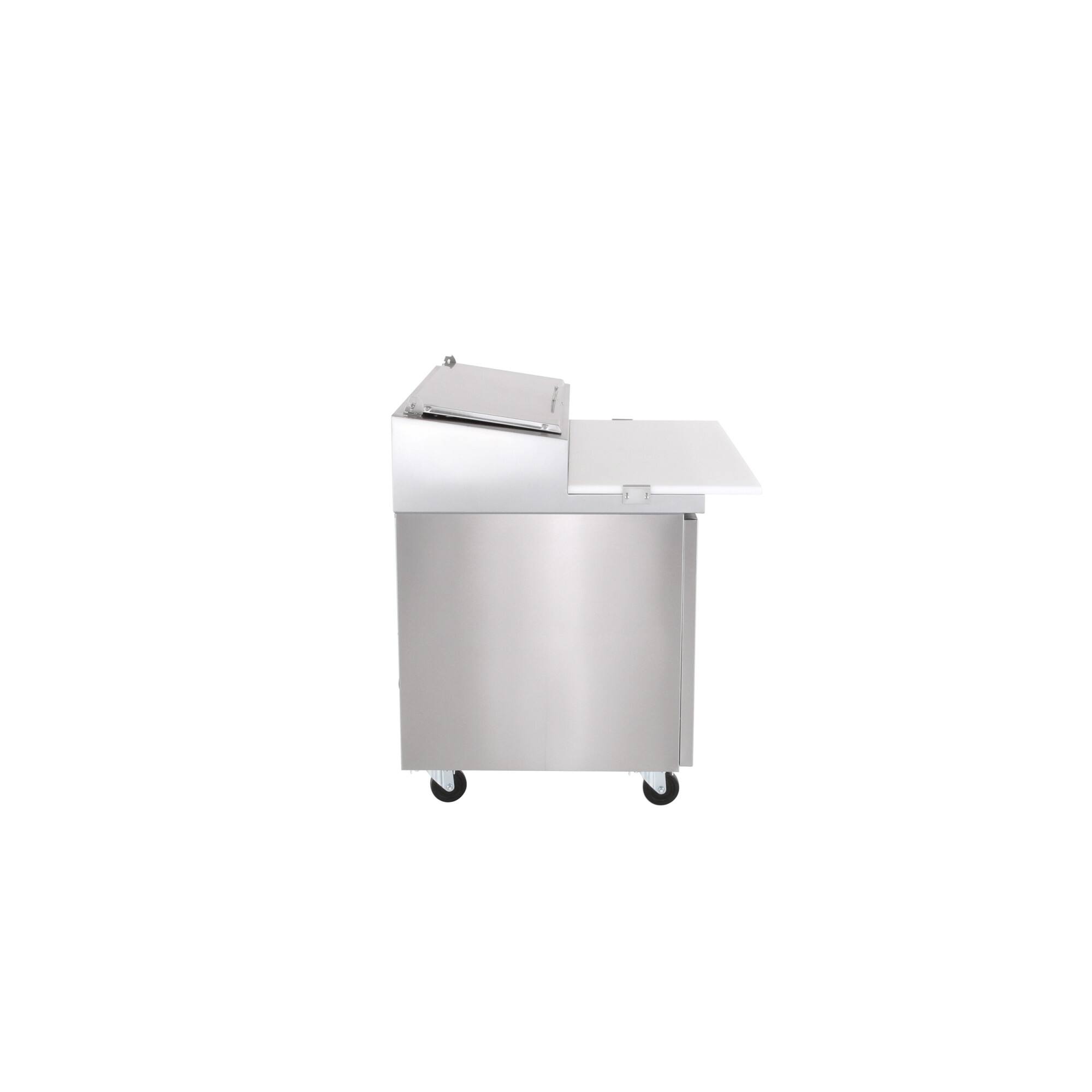 Alt View 1. Magic Chef - Commercial 13.8 cu. ft. Single Door Pizza Refrigerator in Stainless Steel - Stainless Steel.