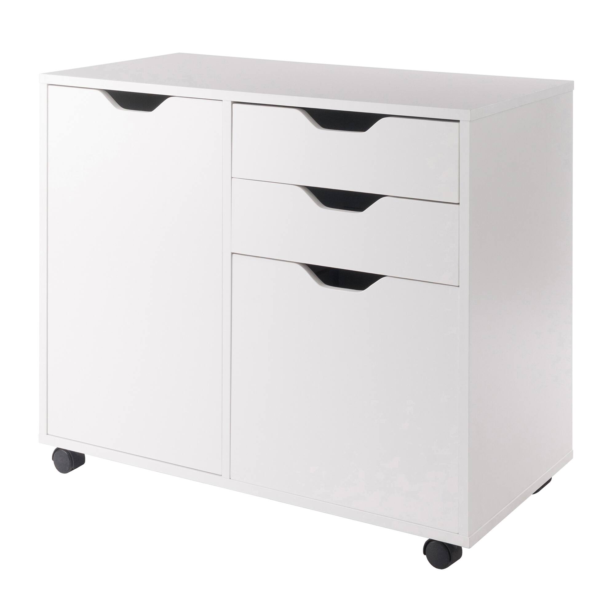 Winsome Wood - Halifax 2-Section Mobile Filing Cabinet - White