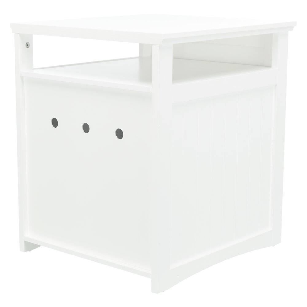 Alt View 2. TRIXIE - Litter Box Enclosure Hide Litter Boxes Storage Drawer Indoor Cat Home - White.
