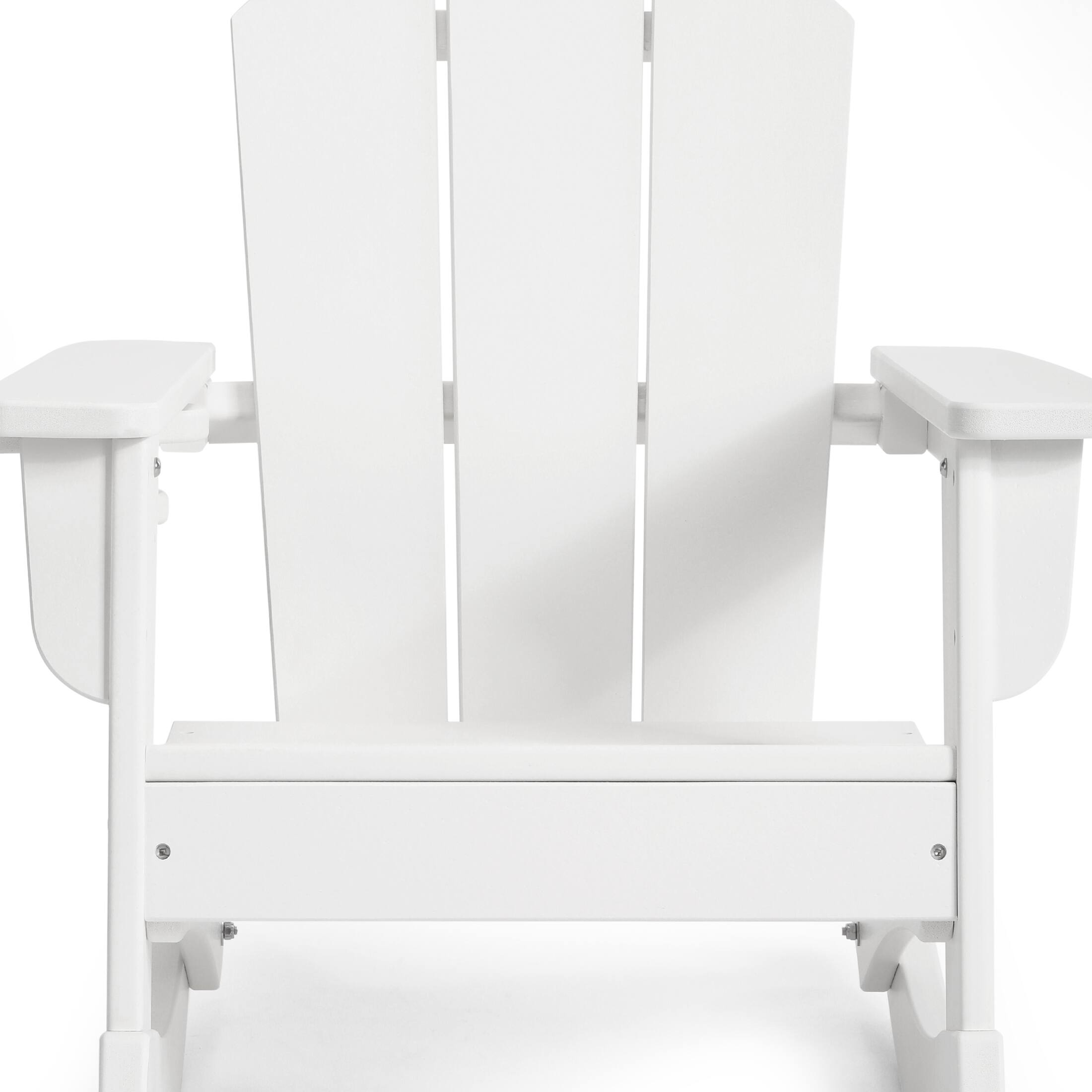 Alt View 4. WestinTrends - WestinTrends Malibu Outdoor HDPE Plastic Preschool Toddler Classic Adirondack Rocking Chairs (Set of 2) - White.