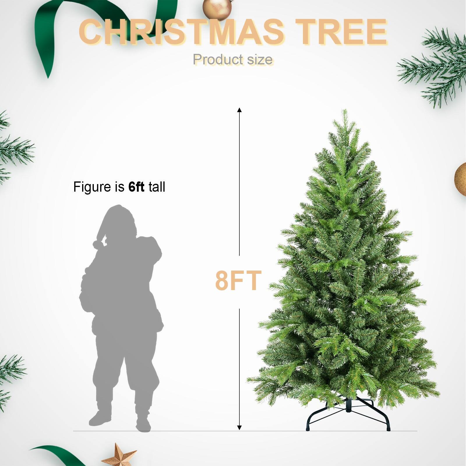 CHRISTMAS TREE  
Product size  

Figure is 6ft tall  
8FT