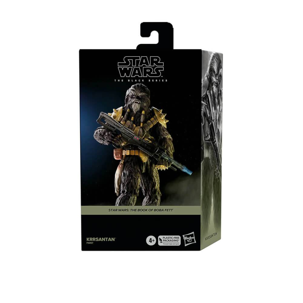STAR WARS: THE BLACK SERIES  
STAR WARS: THE BOOK OF BOBA FETT  
KRRSANTAN  
4+  
PLASTIC-FREE HAGHON PACKAGING  
KERSANTAN