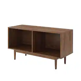 Crosley Furniture - Liam Medium Record Player Stand With Vinyl Storage - Walnut