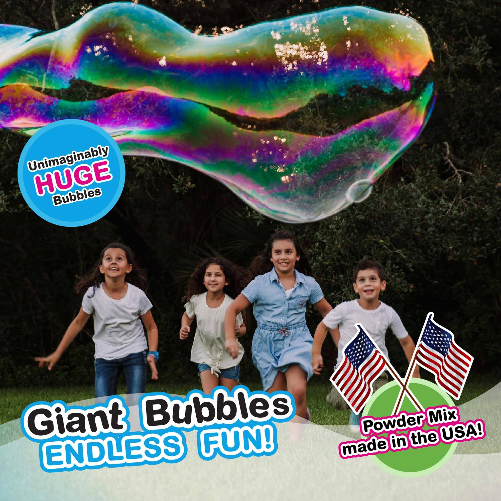 Unimaginably HUGE Bubbles Giant Bubbles Powder Mix FUN! in the USA! ENDLESS made